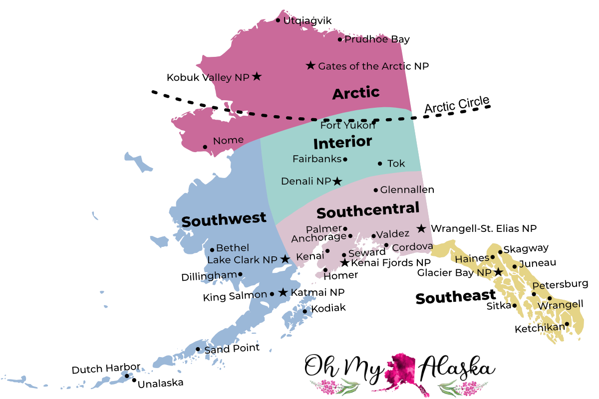 5 Regions Of Alaska